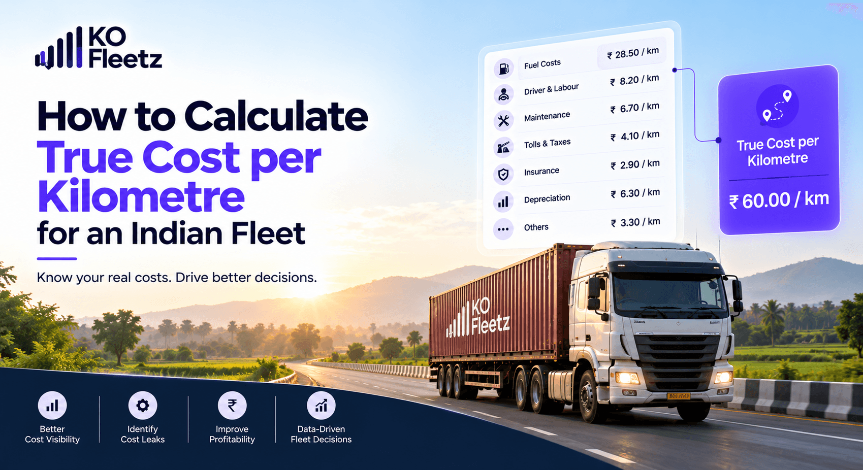 How to Calculate True Cost per Kilometre for an Indian Fleet
